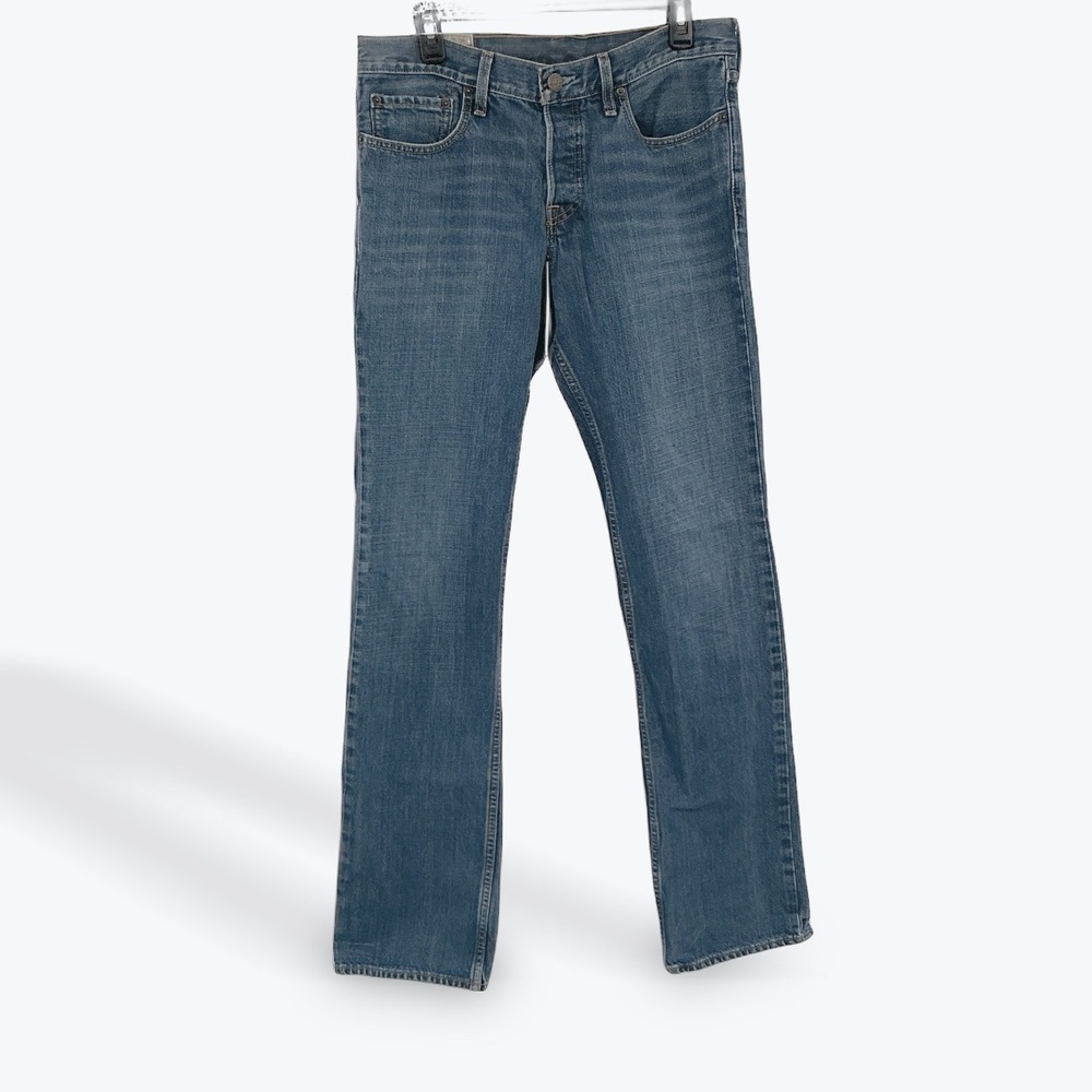 Hollister Classic Straight‎ Mens Jeans Blue Button Fly W32 L34